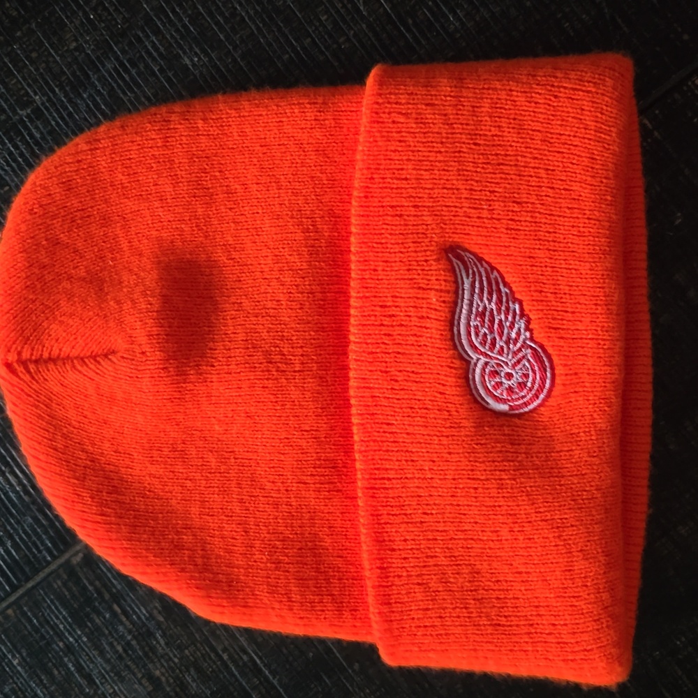 Detoit Redwings NHL Carhartt Hunter Orange Beanie - Picture 2 of 2